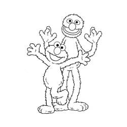 Dibujo para colorear: Elmo (Personajes de Dibujos Animados) #203518 - Dibujos para Colorear e Imprimir Gratis