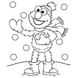 Dibujo para colorear: Elmo (Personajes de Dibujos Animados) #203523 - Dibujos para Colorear e Imprimir Gratis
