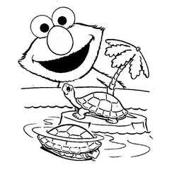 Dibujo para colorear: Elmo (Personajes de Dibujos Animados) #203535 - Dibujos para Colorear e Imprimir Gratis