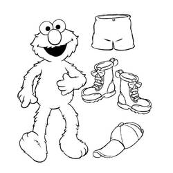 Dibujo para colorear: Elmo (Personajes de Dibujos Animados) #203536 - Dibujos para Colorear e Imprimir Gratis