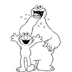 Dibujo para colorear: Elmo (Personajes de Dibujos Animados) #203537 - Dibujos para Colorear e Imprimir Gratis