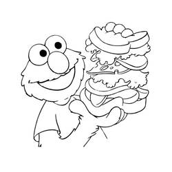 Dibujo para colorear: Elmo (Personajes de Dibujos Animados) #203539 - Dibujos para Colorear e Imprimir Gratis