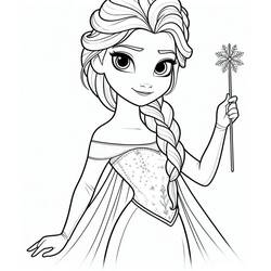 Dibujo para colorear: Elsa (Personajes de Dibujos Animados) #220101 - Dibujos para Colorear e Imprimir Gratis
