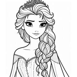Dibujo para colorear: Elsa (Personajes de Dibujos Animados) #220104 - Dibujos para Colorear e Imprimir Gratis