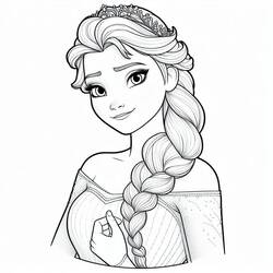 Dibujo para colorear: Elsa (Personajes de Dibujos Animados) #220105 - Dibujos para Colorear e Imprimir Gratis