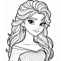 Dibujo para colorear: Elsa (Personajes de Dibujos Animados) #220106 - Dibujos para Colorear e Imprimir Gratis