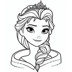 Dibujo para colorear: Elsa (Personajes de Dibujos Animados) #220107 - Dibujos para Colorear e Imprimir Gratis