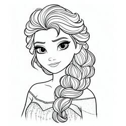 Dibujo para colorear: Elsa (Personajes de Dibujos Animados) #220108 - Dibujos para Colorear e Imprimir Gratis