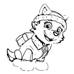 Dibujo para colorear: Everest PAW Patrol (Personajes de Dibujos Animados) #181751 - Dibujos para Colorear e Imprimir Gratis