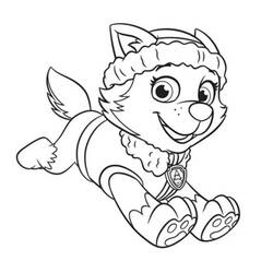Dibujo para colorear: Everest PAW Patrol (Personajes de Dibujos Animados) #181757 - Dibujos para Colorear e Imprimir Gratis