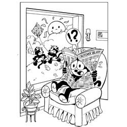 Dibujo para colorear: Félix el Gato (Personajes de Dibujos Animados) #206993 - Dibujos para Colorear e Imprimir Gratis
