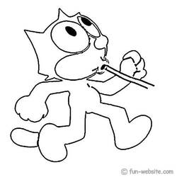 Dibujo para colorear: Félix el Gato (Personajes de Dibujos Animados) #47835 - Dibujos para Colorear e Imprimir Gratis