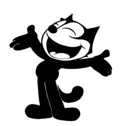 Dibujo para colorear: Félix el Gato (Personajes de Dibujos Animados) #47838 - Dibujos para Colorear e Imprimir Gratis