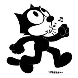Dibujo para colorear: Félix el Gato (Personajes de Dibujos Animados) #47872 - Dibujos para Colorear e Imprimir Gratis