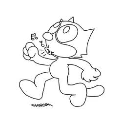Dibujo para colorear: Félix el Gato (Personajes de Dibujos Animados) #47889 - Dibujos para Colorear e Imprimir Gratis