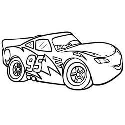 Dibujo para colorear: Flash McQueen (Personajes de Dibujos Animados) #183639 - Dibujos para Colorear e Imprimir Gratis