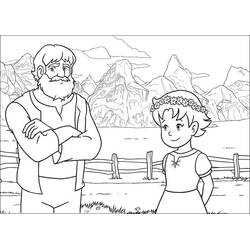 Dibujo para colorear: Heidi (Personajes de Dibujos Animados) #186788 - Dibujos para Colorear e Imprimir Gratis
