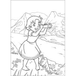 Dibujo para colorear: Heidi (Personajes de Dibujos Animados) #186797 - Dibujos para Colorear e Imprimir Gratis