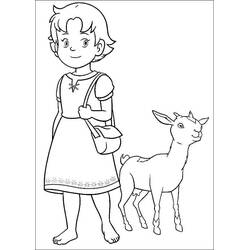 Dibujo para colorear: Heidi (Personajes de Dibujos Animados) #186798 - Dibujos para Colorear e Imprimir Gratis