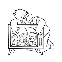 Dibujo para colorear: Homer Simpson (Personajes de Dibujos Animados) #188180 - Dibujos para Colorear e Imprimir Gratis