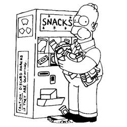 Dibujo para colorear: Homer Simpson (Personajes de Dibujos Animados) #188181 - Dibujos para Colorear e Imprimir Gratis