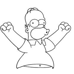 Dibujos para colorear: Homer Simpson - Dibujos para Colorear e Imprimir Gratis