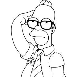 Dibujo para colorear: Homer Simpson (Personajes de Dibujos Animados) #188186 - Dibujos para Colorear e Imprimir Gratis