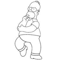 Dibujo para colorear: Homer Simpson (Personajes de Dibujos Animados) #188187 - Dibujos para Colorear e Imprimir Gratis