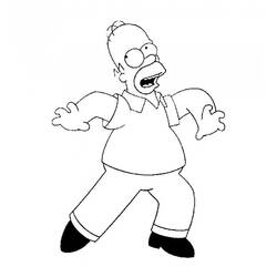 Dibujo para colorear: Homer Simpson (Personajes de Dibujos Animados) #188188 - Dibujos para Colorear e Imprimir Gratis