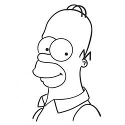 Dibujo para colorear: Homer Simpson (Personajes de Dibujos Animados) #188189 - Dibujos para Colorear e Imprimir Gratis
