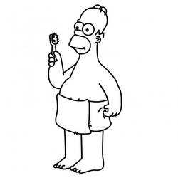Dibujo para colorear: Homer Simpson (Personajes de Dibujos Animados) #188190 - Dibujos para Colorear e Imprimir Gratis