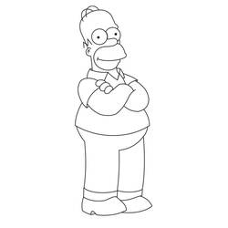 Dibujo para colorear: Homer Simpson (Personajes de Dibujos Animados) #188193 - Dibujos para Colorear e Imprimir Gratis