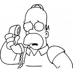 Dibujo para colorear: Homer Simpson (Personajes de Dibujos Animados) #188195 - Dibujos para Colorear e Imprimir Gratis