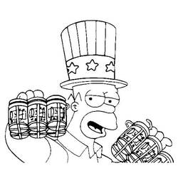 Dibujo para colorear: Homer Simpson (Personajes de Dibujos Animados) #188196 - Dibujos para Colorear e Imprimir Gratis