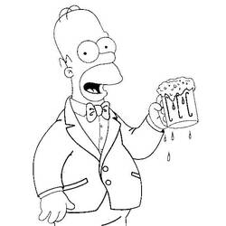 Dibujo para colorear: Homer Simpson (Personajes de Dibujos Animados) #188202 - Dibujos para Colorear e Imprimir Gratis