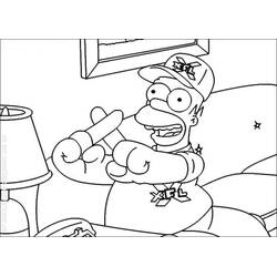 Dibujo para colorear: Homer Simpson (Personajes de Dibujos Animados) #188204 - Dibujos para Colorear e Imprimir Gratis