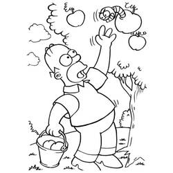Dibujo para colorear: Homer Simpson (Personajes de Dibujos Animados) #188206 - Dibujos para Colorear e Imprimir Gratis