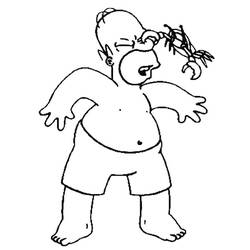 Dibujo para colorear: Homer Simpson (Personajes de Dibujos Animados) #188207 - Dibujos para Colorear e Imprimir Gratis