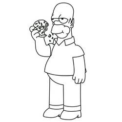 Dibujo para colorear: Homer Simpson (Personajes de Dibujos Animados) #188208 - Dibujos para Colorear e Imprimir Gratis