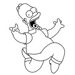 Dibujo para colorear: Homer Simpson (Personajes de Dibujos Animados) #188209 - Dibujos para Colorear e Imprimir Gratis