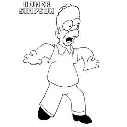 Dibujo para colorear: Homer Simpson (Personajes de Dibujos Animados) #188212 - Dibujos para Colorear e Imprimir Gratis