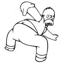 Dibujo para colorear: Homer Simpson (Personajes de Dibujos Animados) #188213 - Dibujos para Colorear e Imprimir Gratis