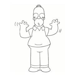 Dibujo para colorear: Homer Simpson (Personajes de Dibujos Animados) #188215 - Dibujos para Colorear e Imprimir Gratis