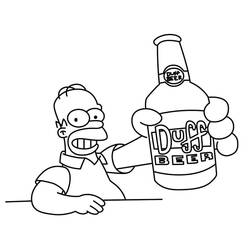 Dibujo para colorear: Homer Simpson (Personajes de Dibujos Animados) #188218 - Dibujos para Colorear e Imprimir Gratis