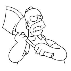 Dibujo para colorear: Homer Simpson (Personajes de Dibujos Animados) #188219 - Dibujos para Colorear e Imprimir Gratis