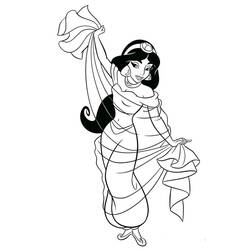 Dibujos para colorear: Jasmine - Dibujos para Colorear e Imprimir Gratis