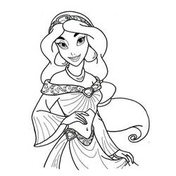 Dibujo para colorear: Jasmine (Personajes de Dibujos Animados) #178610 - Dibujos para Colorear e Imprimir Gratis