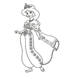 Dibujo para colorear: Jasmine (Personajes de Dibujos Animados) #178611 - Dibujos para Colorear e Imprimir Gratis