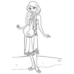 Dibujo para colorear: Jasmine (Personajes de Dibujos Animados) #178612 - Dibujos para Colorear e Imprimir Gratis