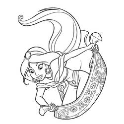 Dibujo para colorear: Jasmine (Personajes de Dibujos Animados) #178615 - Dibujos para Colorear e Imprimir Gratis